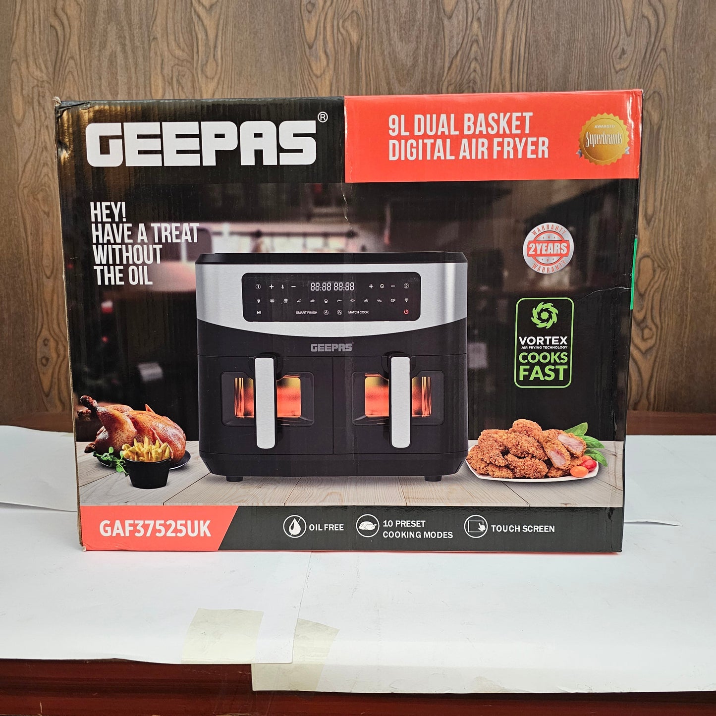 Geepas 9L Dual Basket Digital Air Fryer