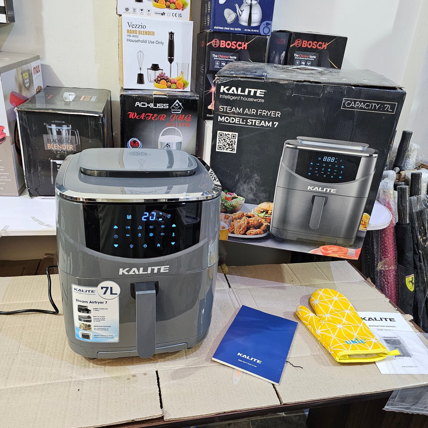 Lot Imported KALITE 7L Steam Air Fryer