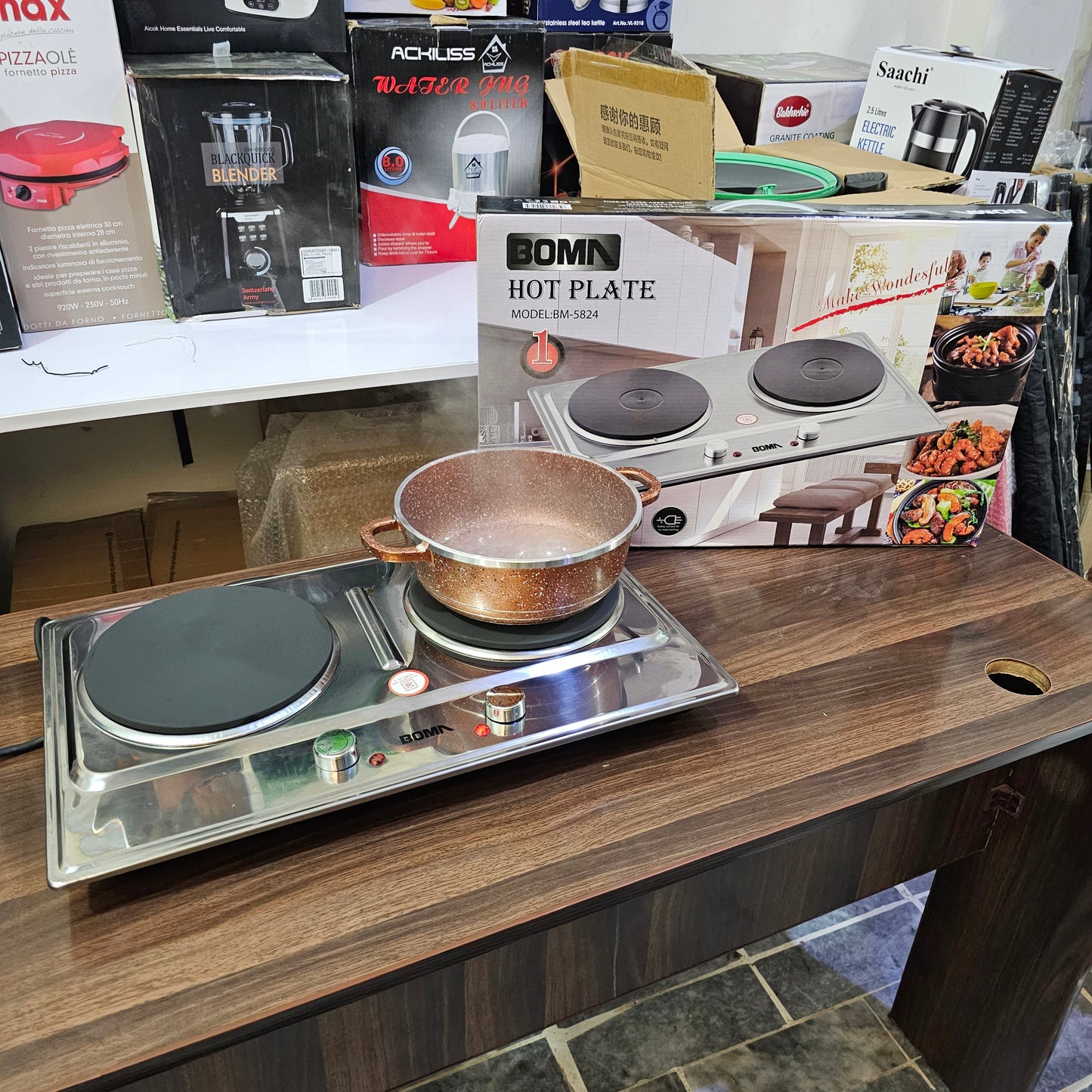 German Lot Imported Boma Double Burner Hot Plate