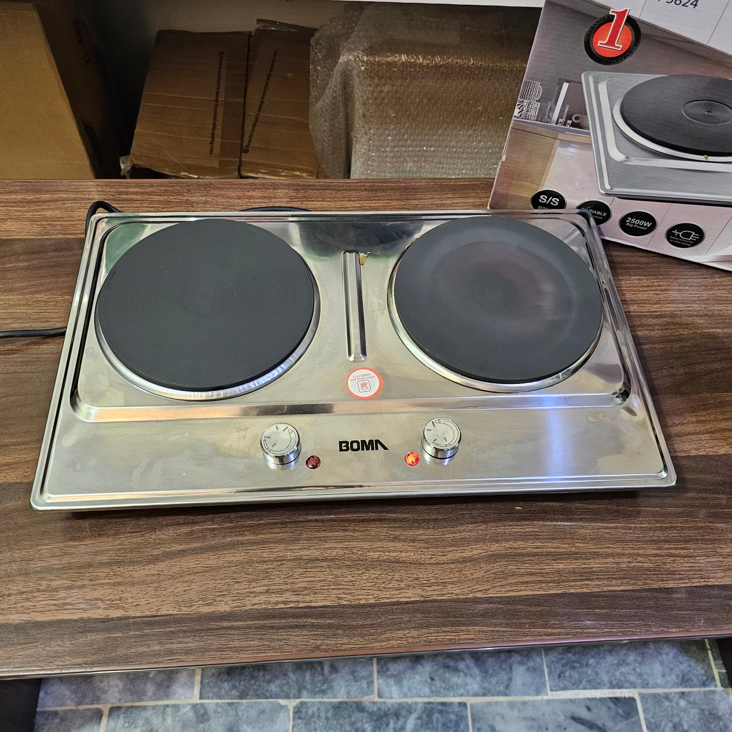 German Lot Imported Boma Double Burner Hot Plate