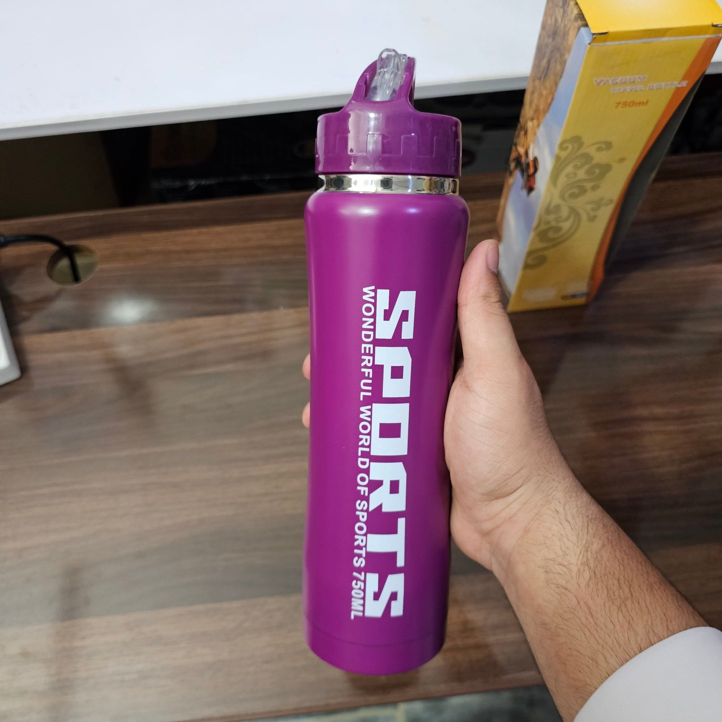 Lot Imported 750ml Sports Bottle Orange & Purple