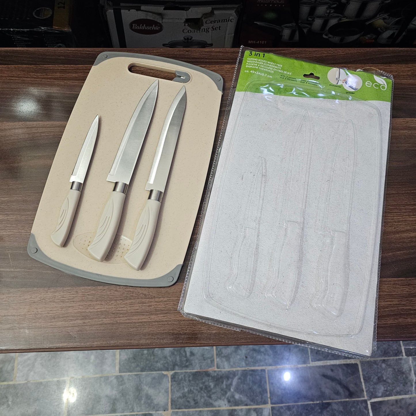 Netherland Lot Imported 5-in-1 Kitchen Knife & Cutting Board