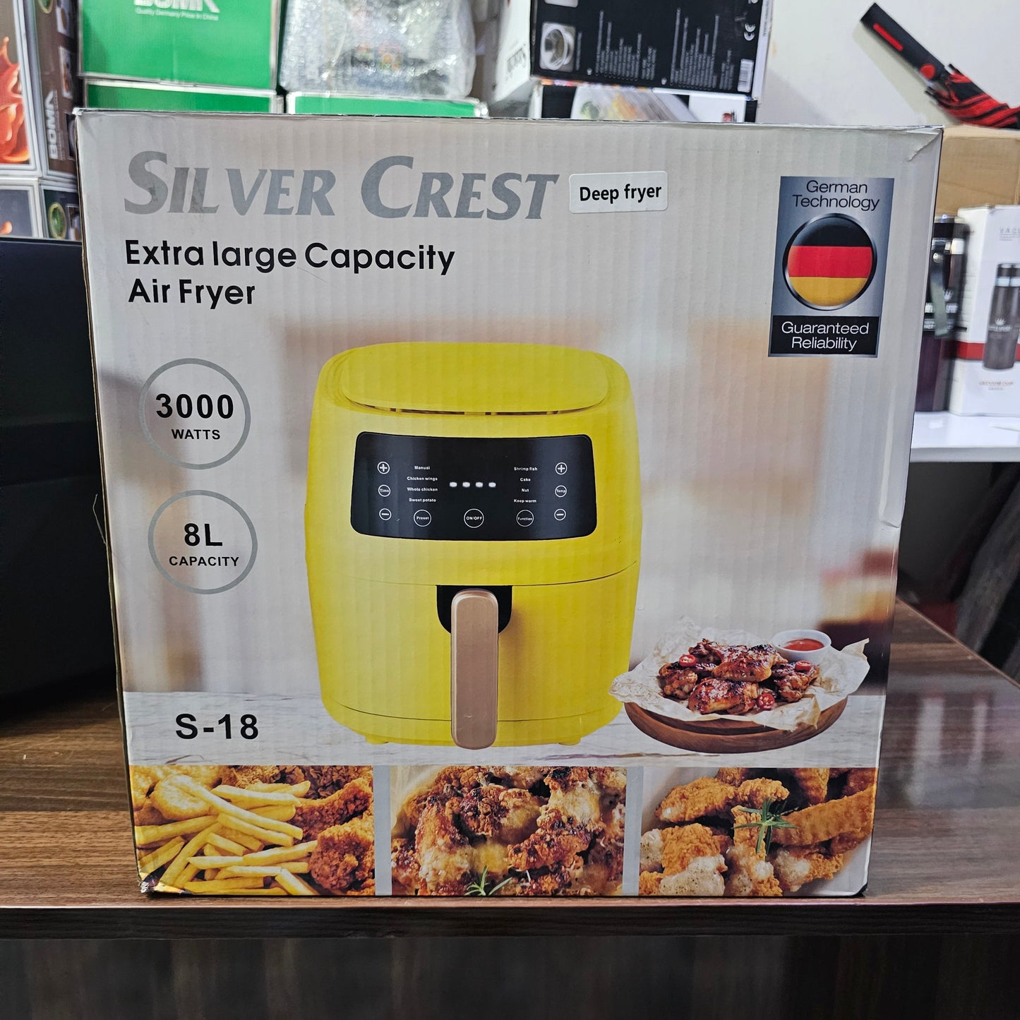 German Lot Imported Silver Crest 8L Air Fryer