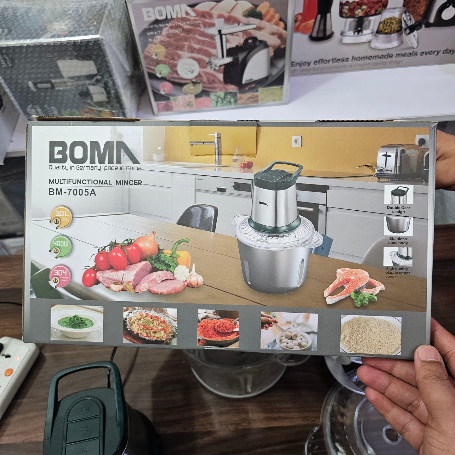 German Lot Imported Boma 3L Glass Meat Grinder