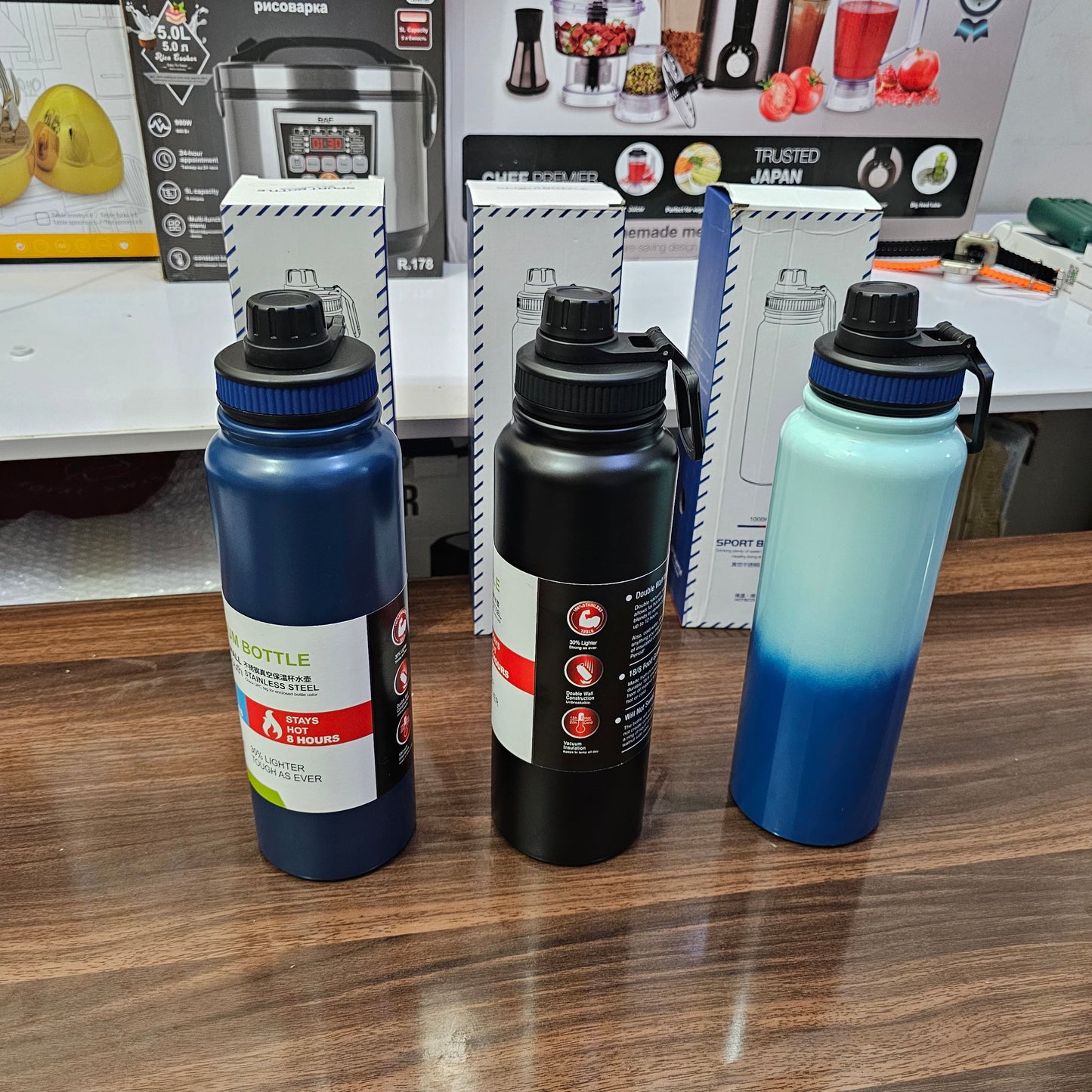 Hong Kong Lot Imported 1000ml Stainless Steel Sport Bottle