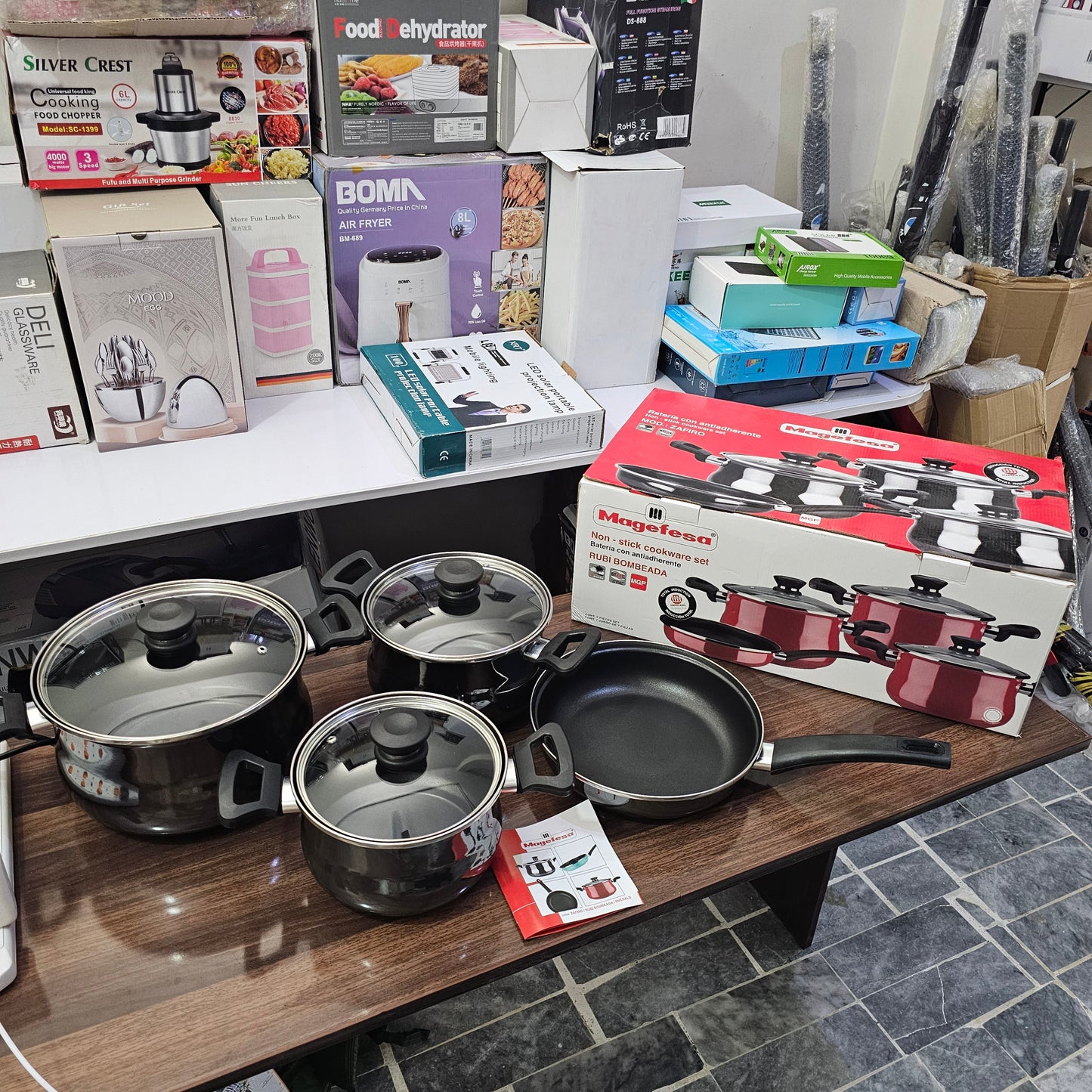 German Lot Imported Megafesa 4 Piece Cookware Set