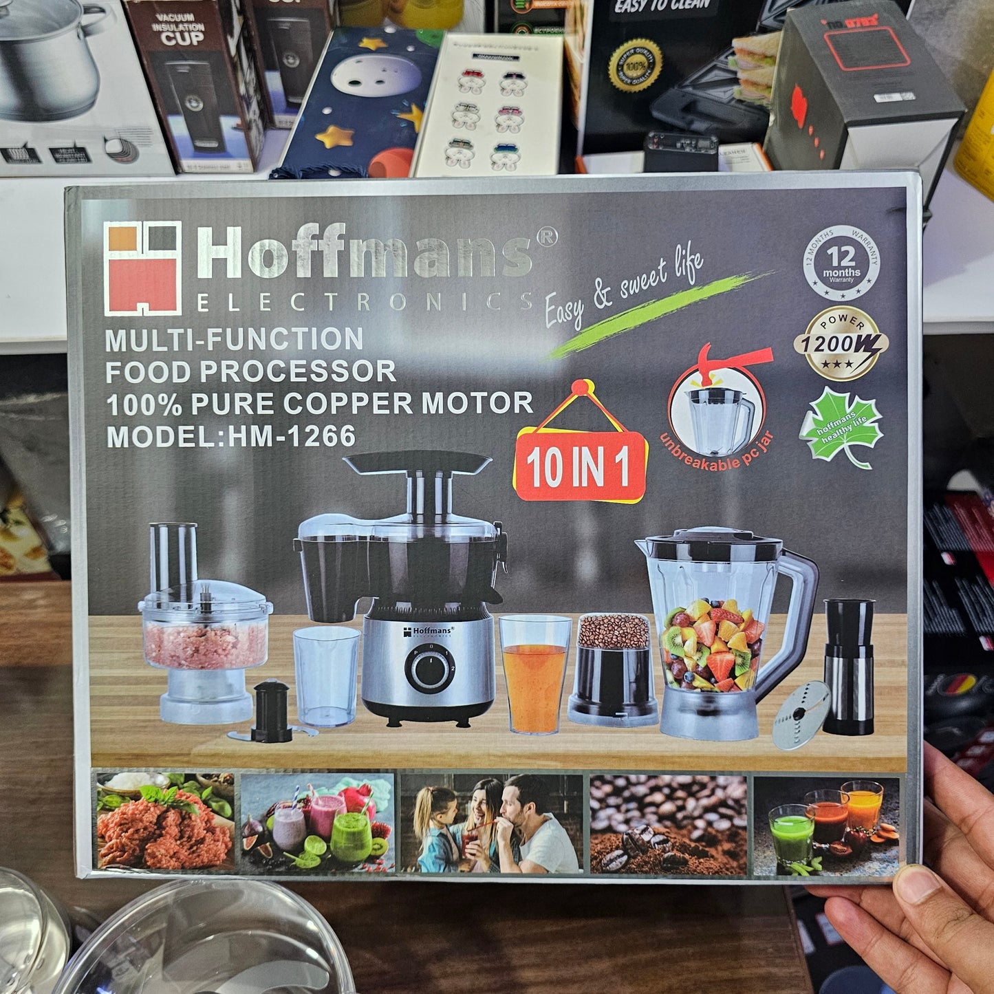 German Lot Imported Hoffmans 10-in-1 Multifunctional Food Processor