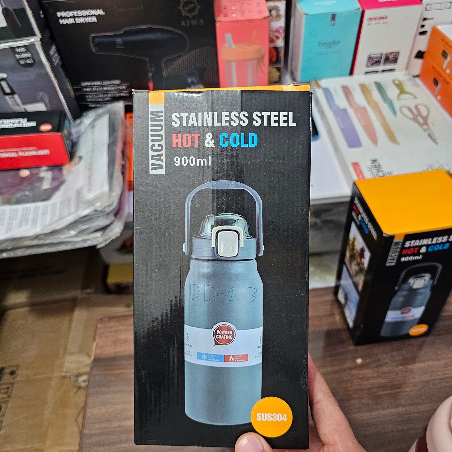 Lot Imported Stainless Steel Hot & Cold 900ml Vacuum Bottle