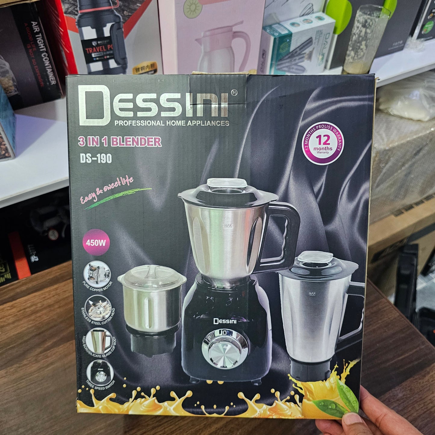 Italy Lot Imported Dessini 3-in-1 Blender Set