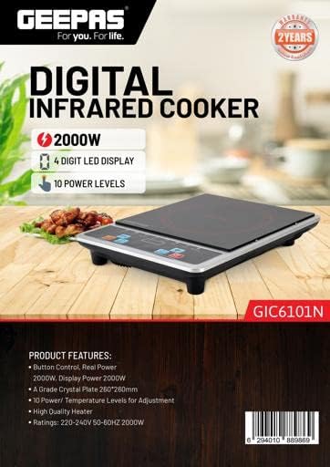 GeepasDigital Infrared Cooker GIC6101N