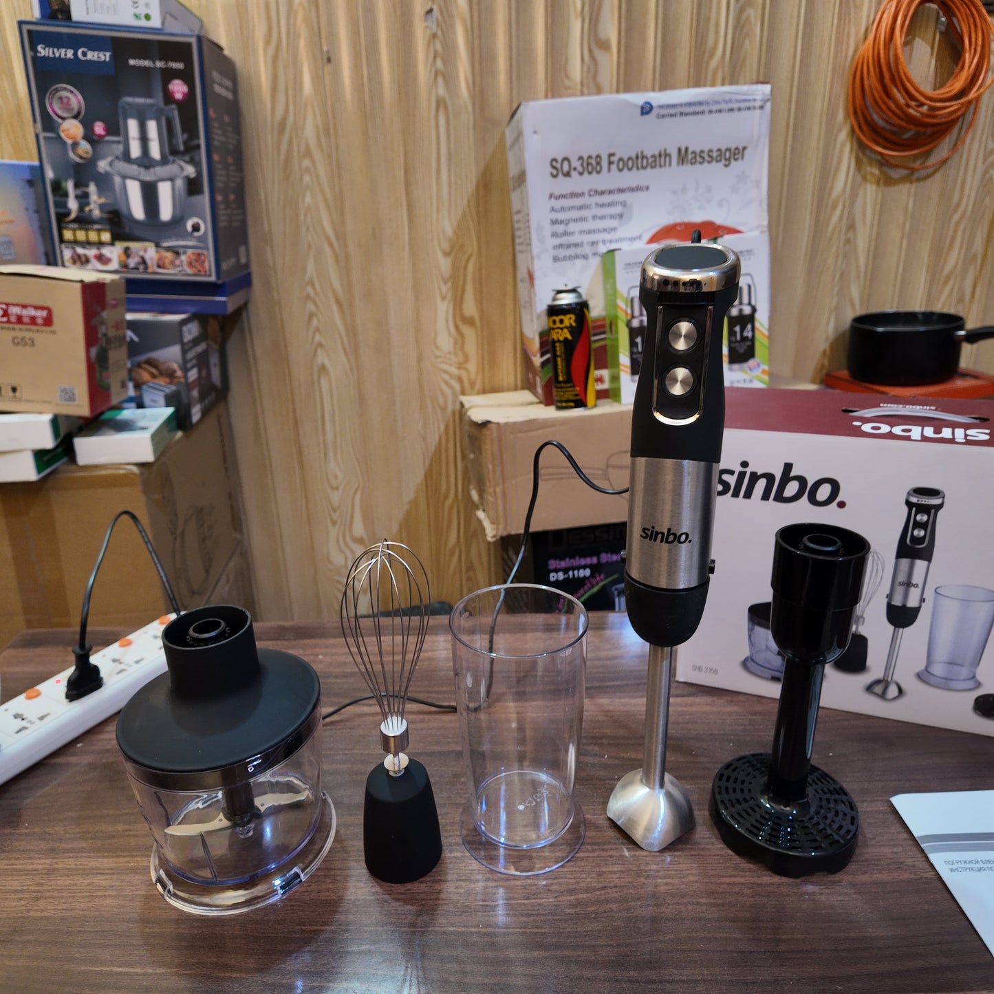 Lot Imported Sinbo 4-in-1 Hand Blender & Chopper Set