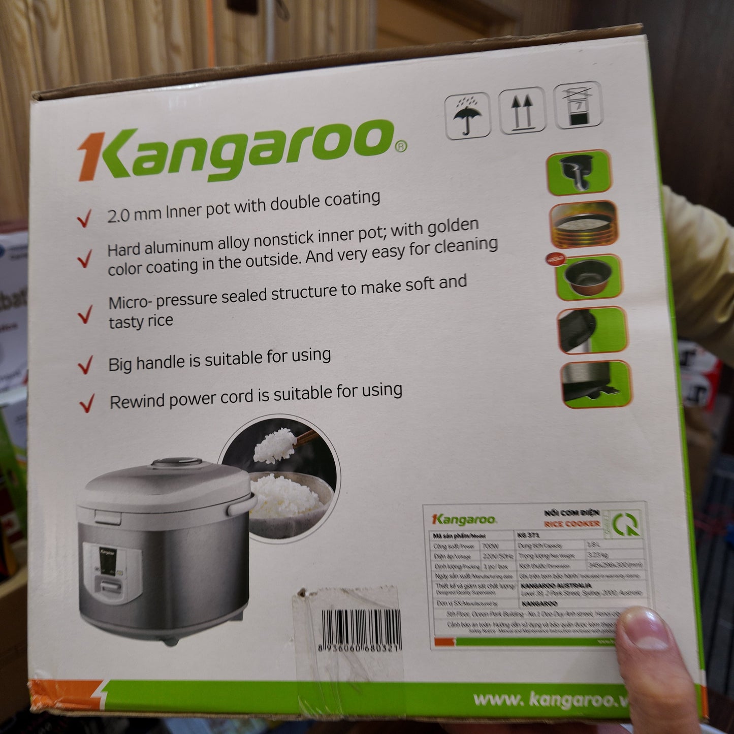 Veitnam Lot Imported Kangaroo 1.8L Rice Cooker