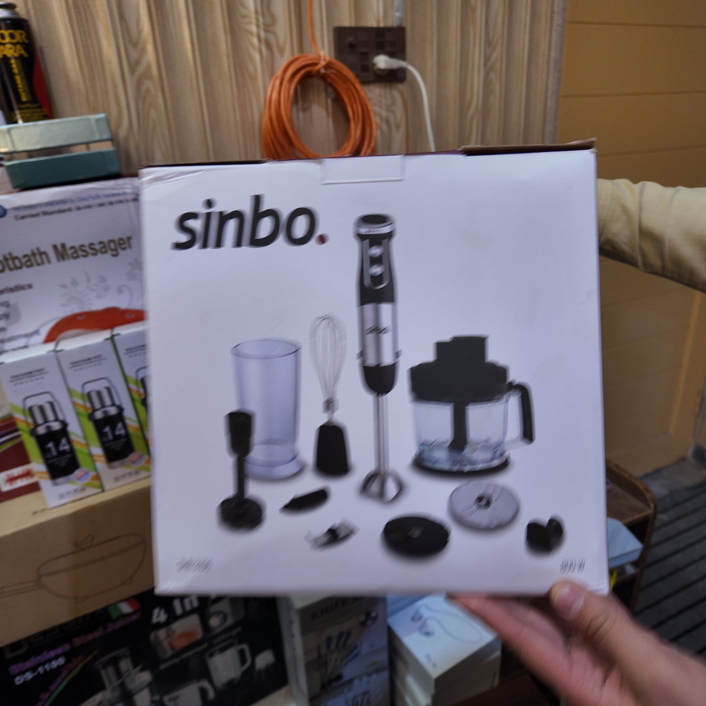 Lot Imported Sinbo 6-in-1 Chopper & Hand Blender Set with Slicer