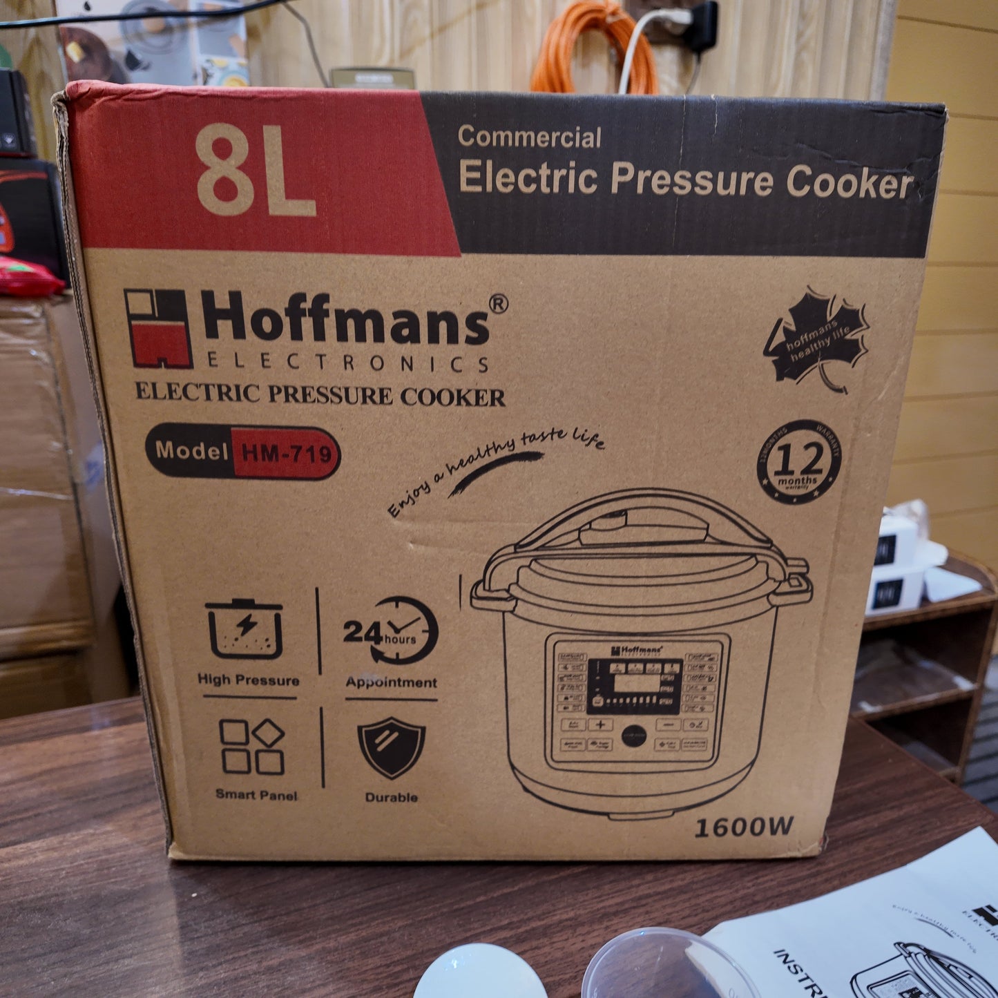 German Lot Imported Hoffmans 8L Electric Pressure Cooker