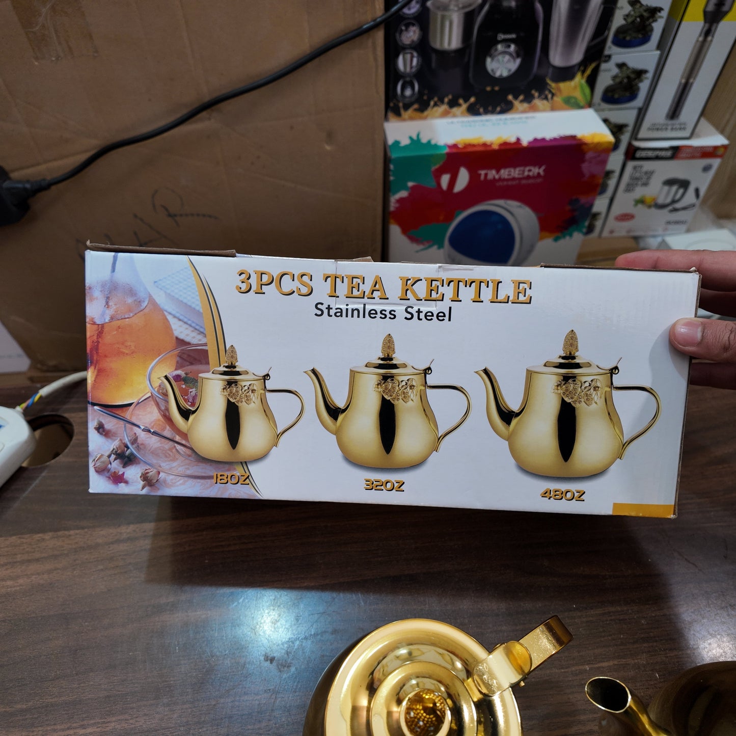 Lot Imported 3 Piece Tea Kettles Set