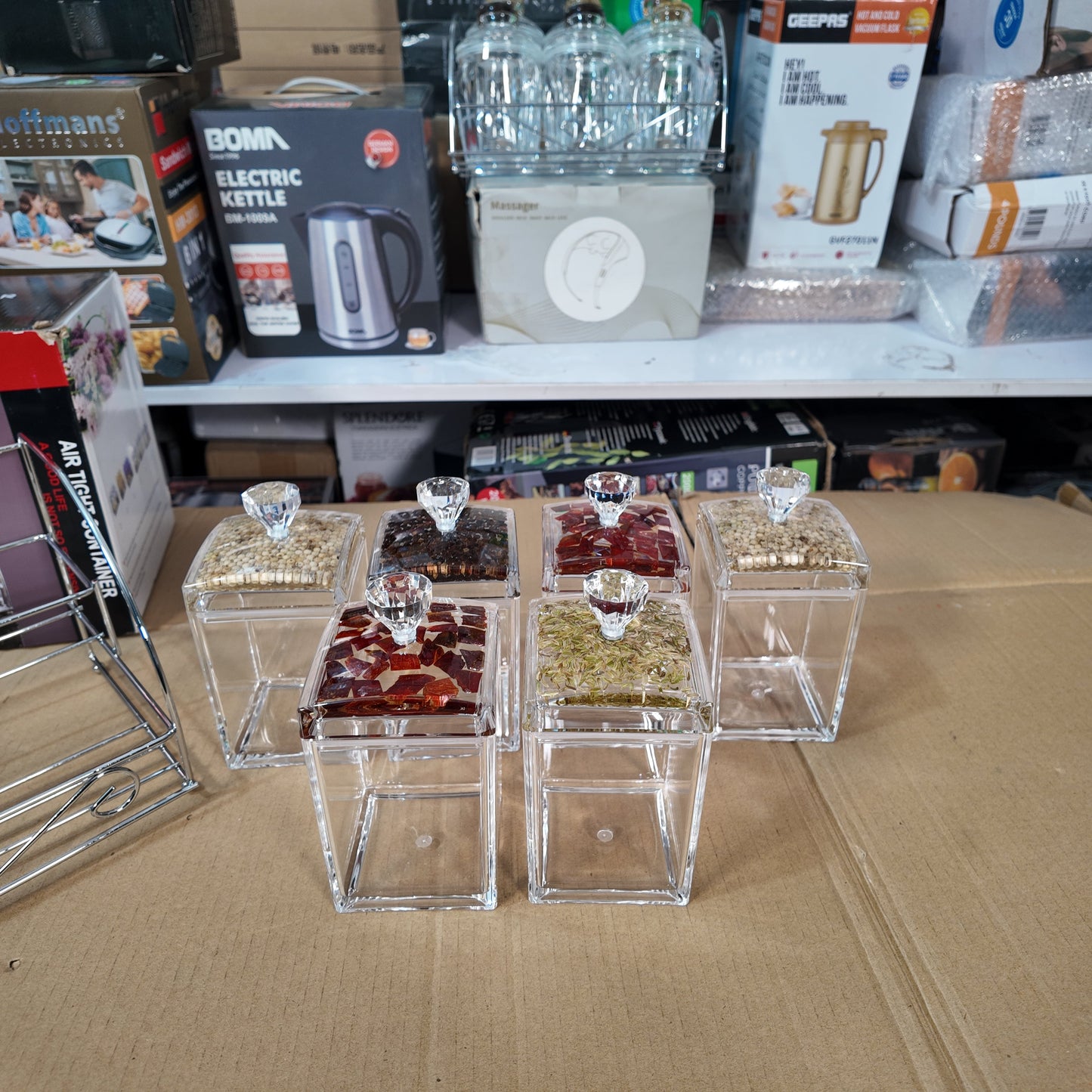 Lot Imported Acrylic Spice Jars