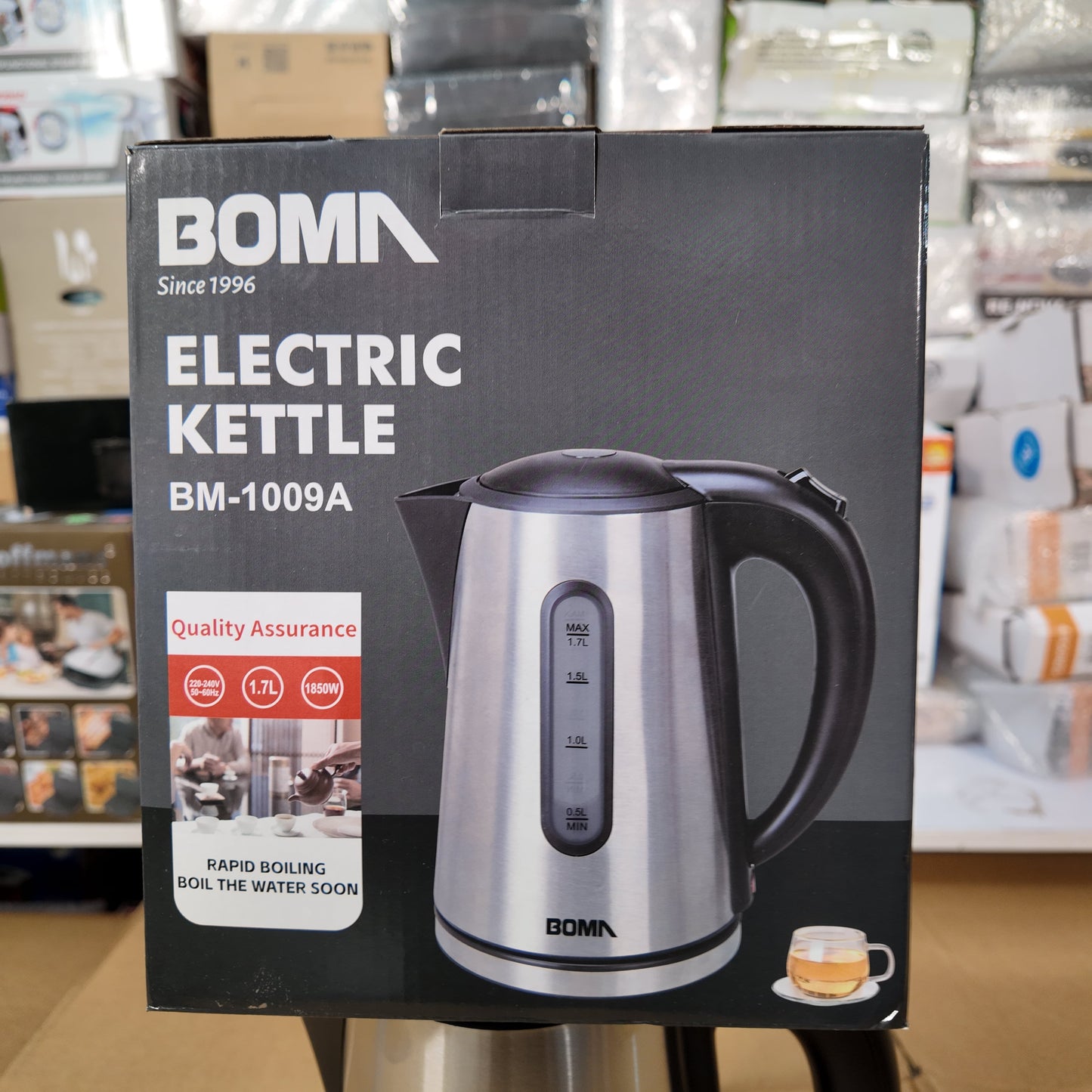 German Lot Imported Boma 1.7L Electric Kettle BM-1009A