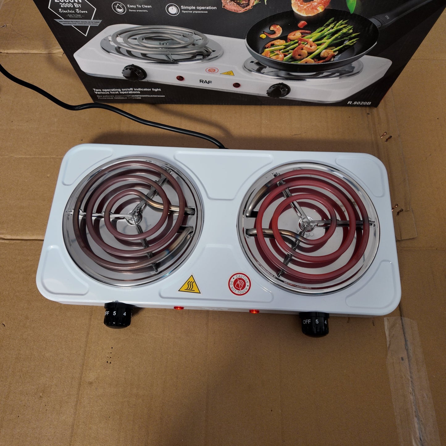 Lot Imported RAF Dual Burner Electric Stove