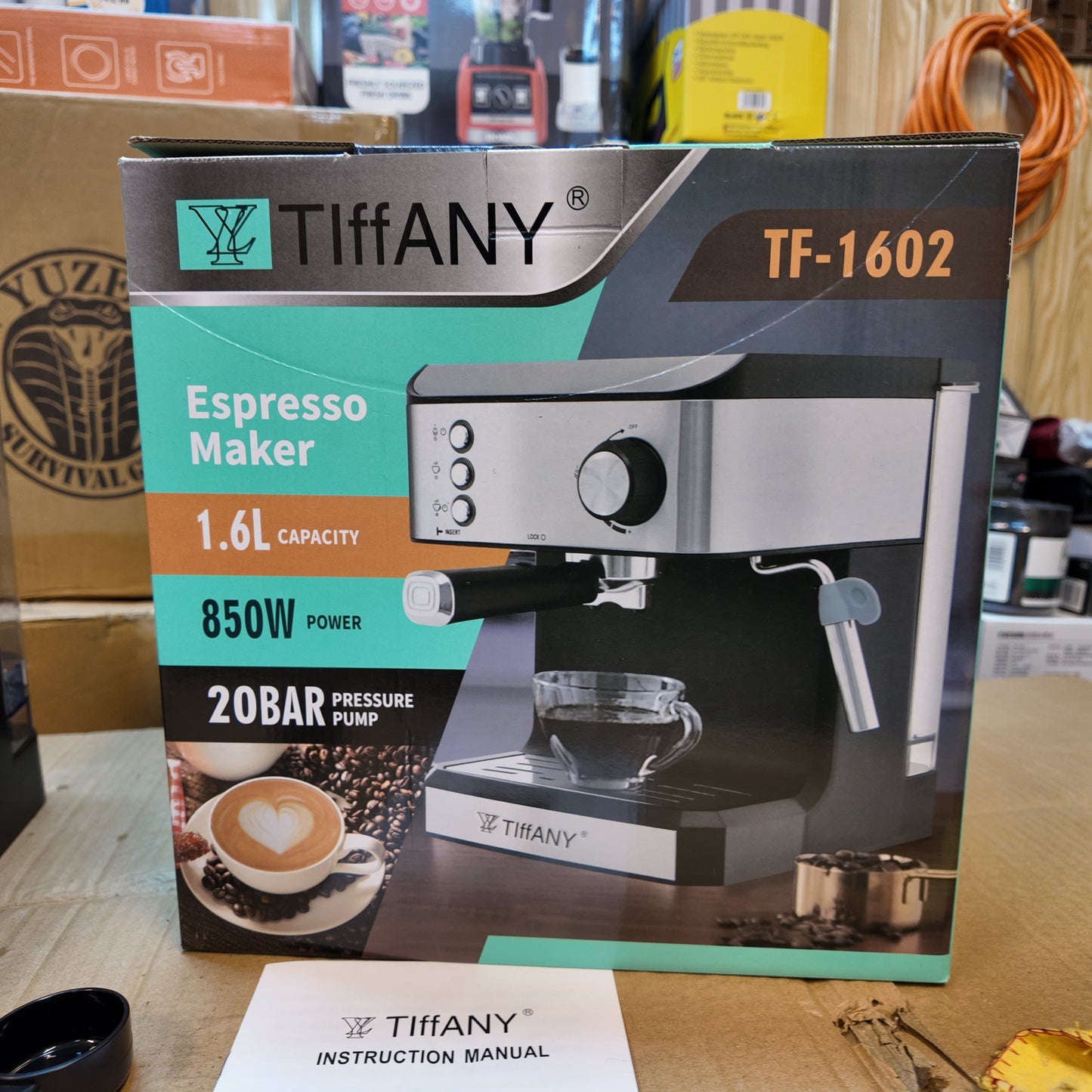 Lot Imported Tiffany 1.6L Espresso Maker