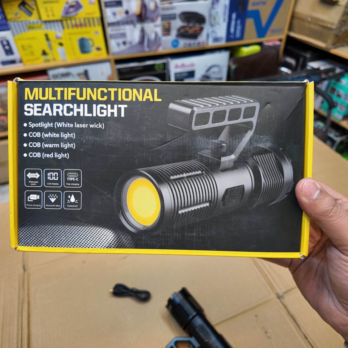 Lot Imported Multifunctional Digital Searchlight with handle