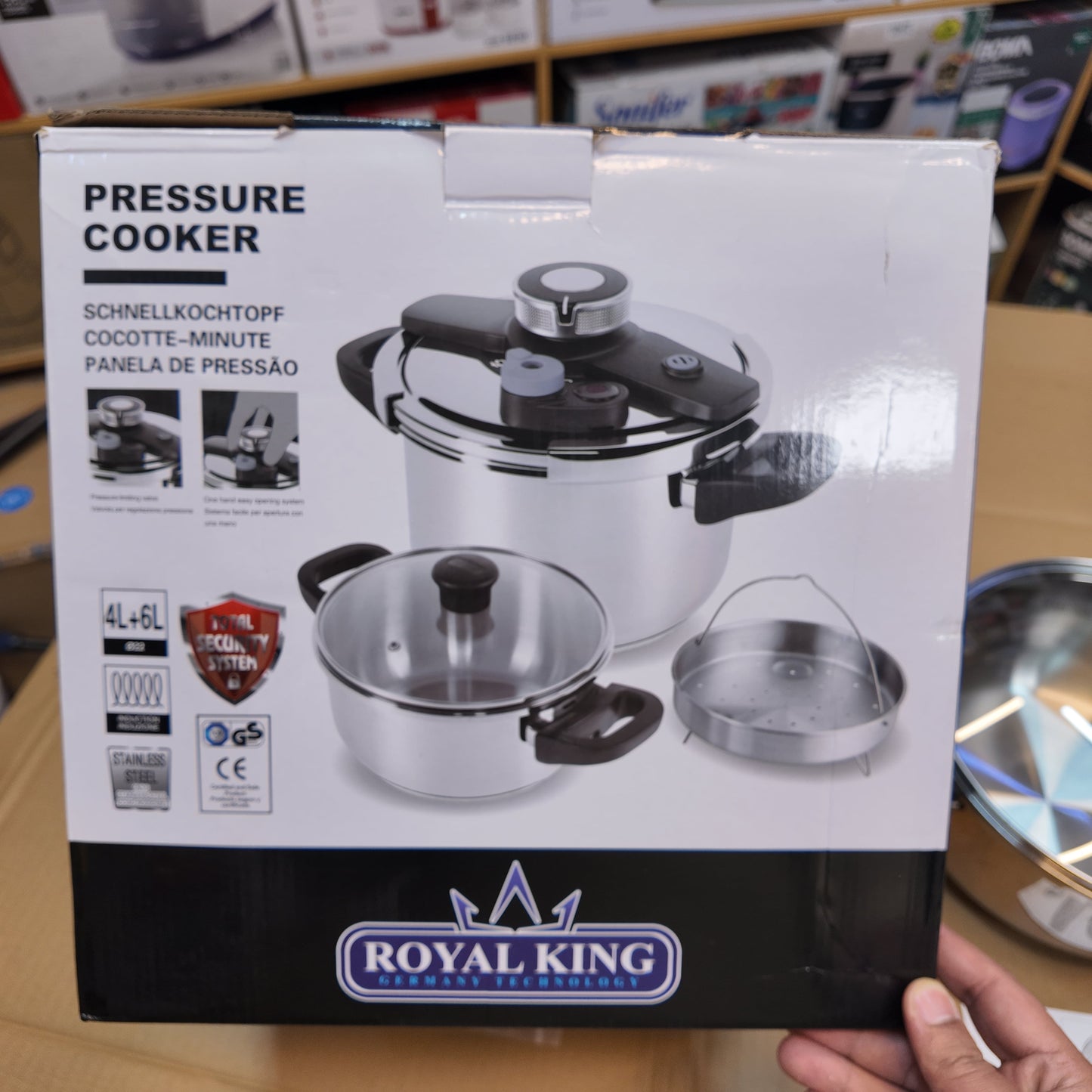 German Lot Imported Royal King 2-in-1 Pressure Cooker