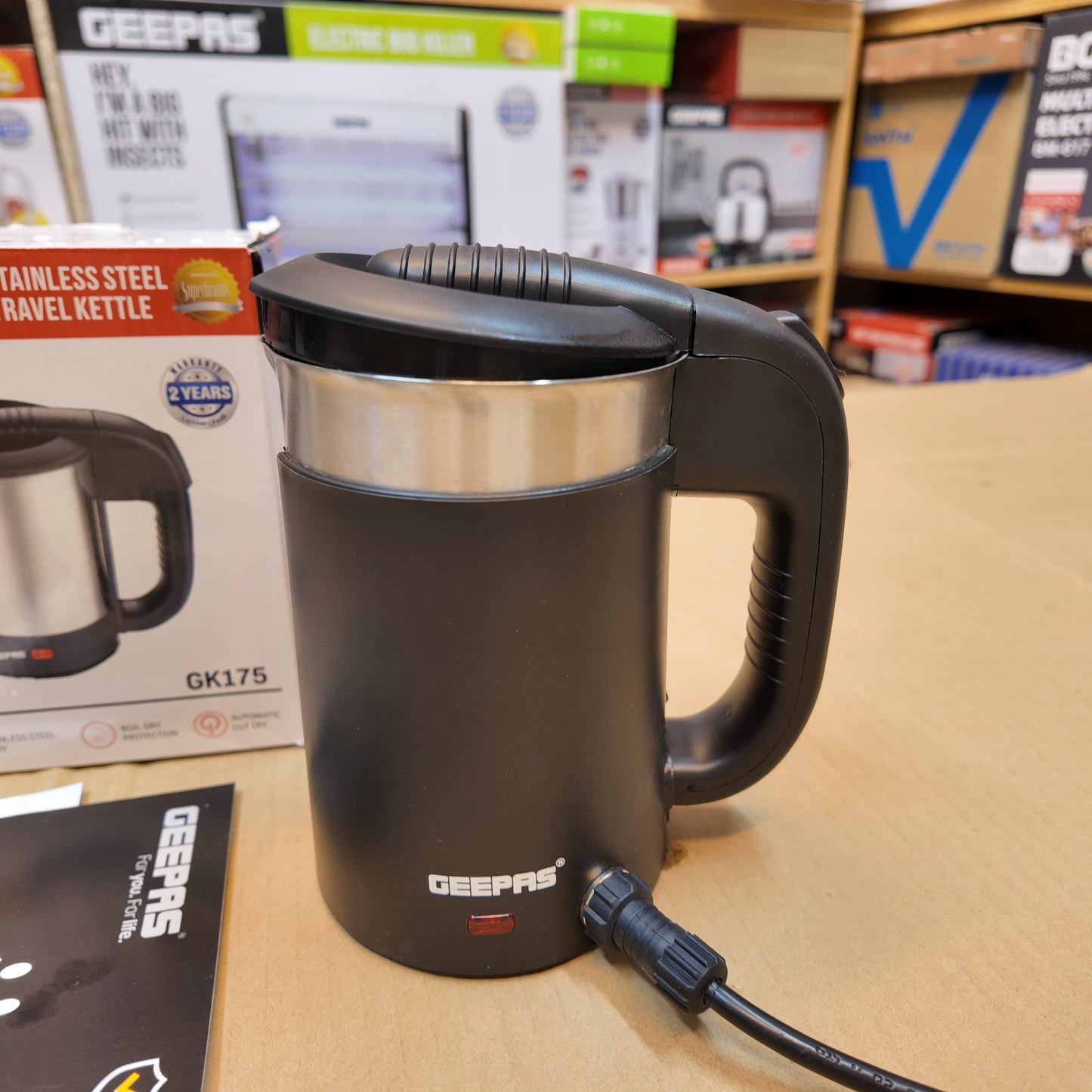 Geepas Stainless Steel Travel Kettle GK 175