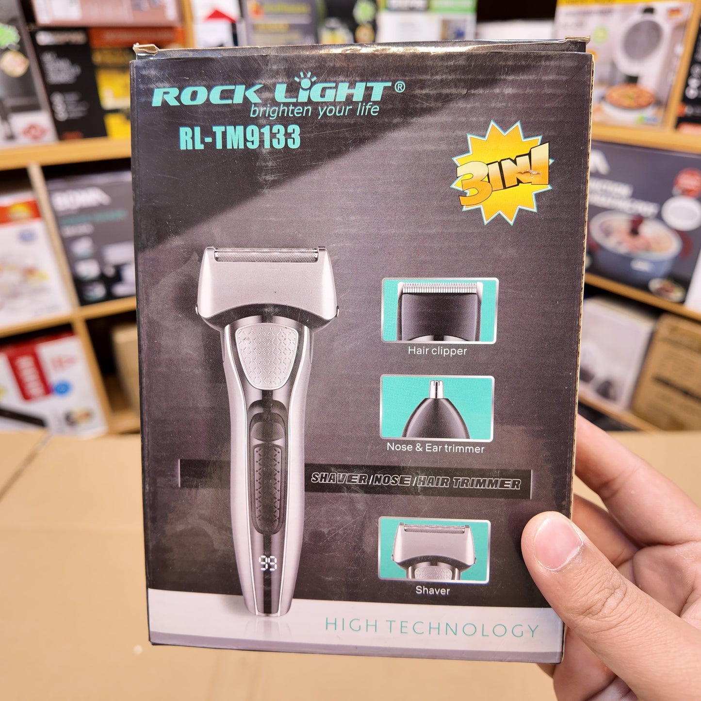 Lot Imported Rock Light 3-in-1 Hair Trimmer & Foil Shaver Set