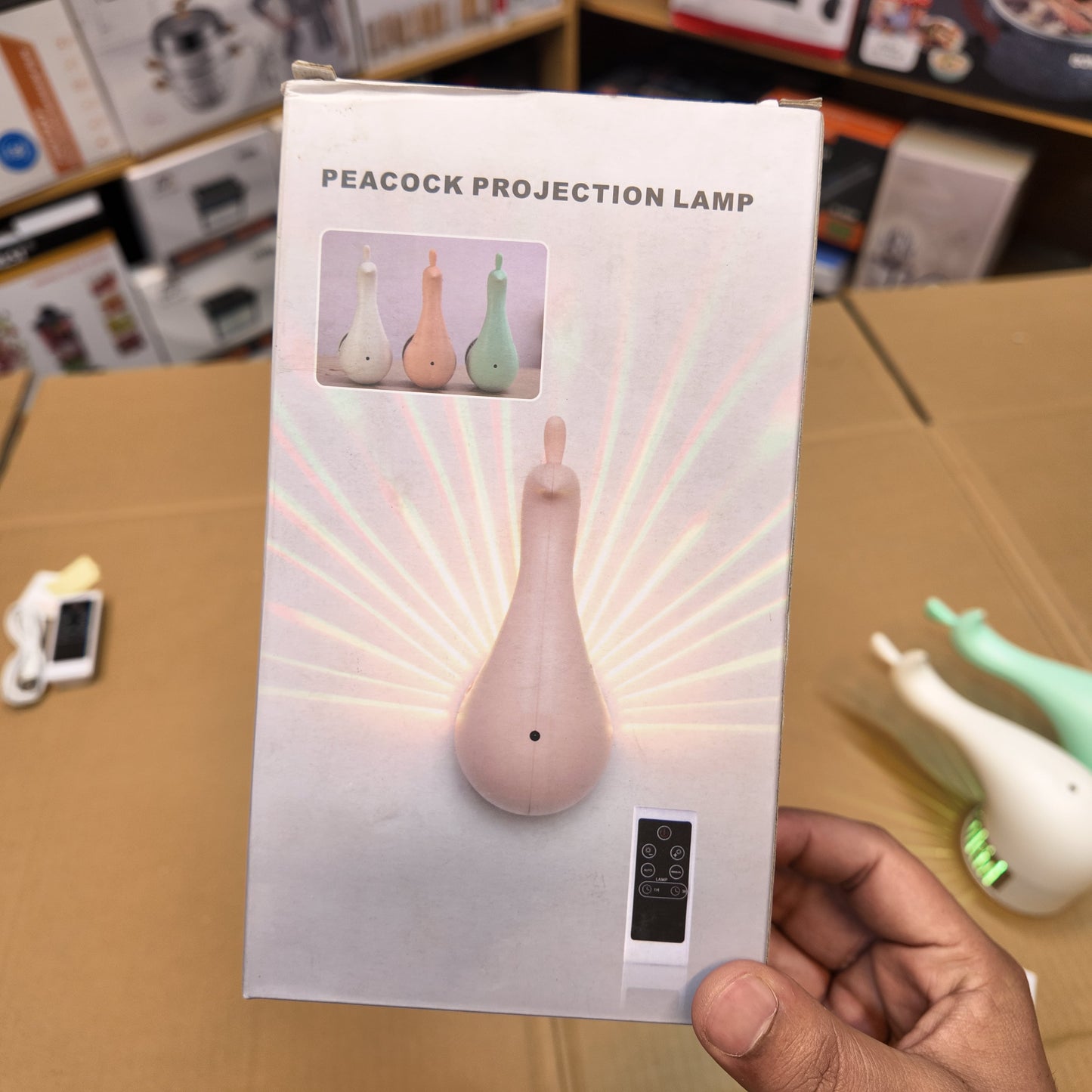 Lot Imported Peacock Projection Lamp