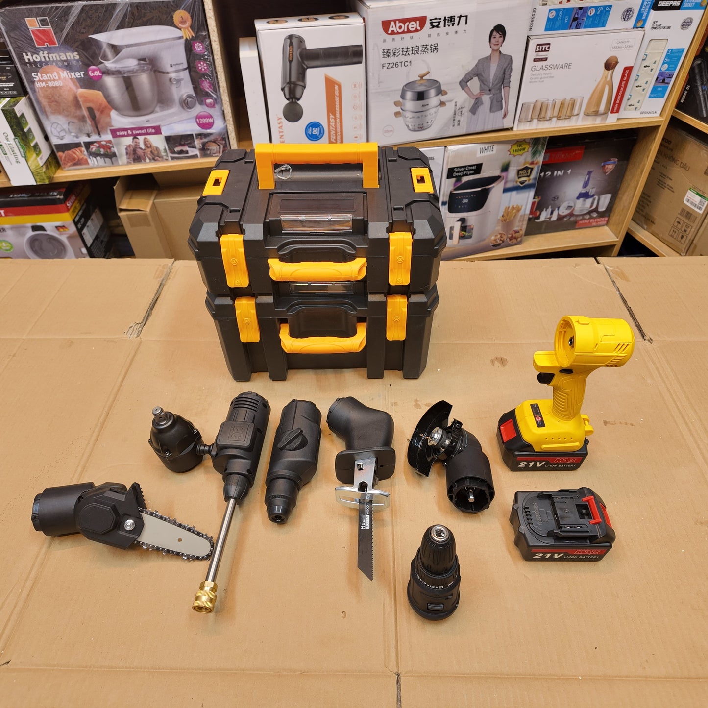 Lot Imported 7-in-1 21V Rechargeable Tools Set