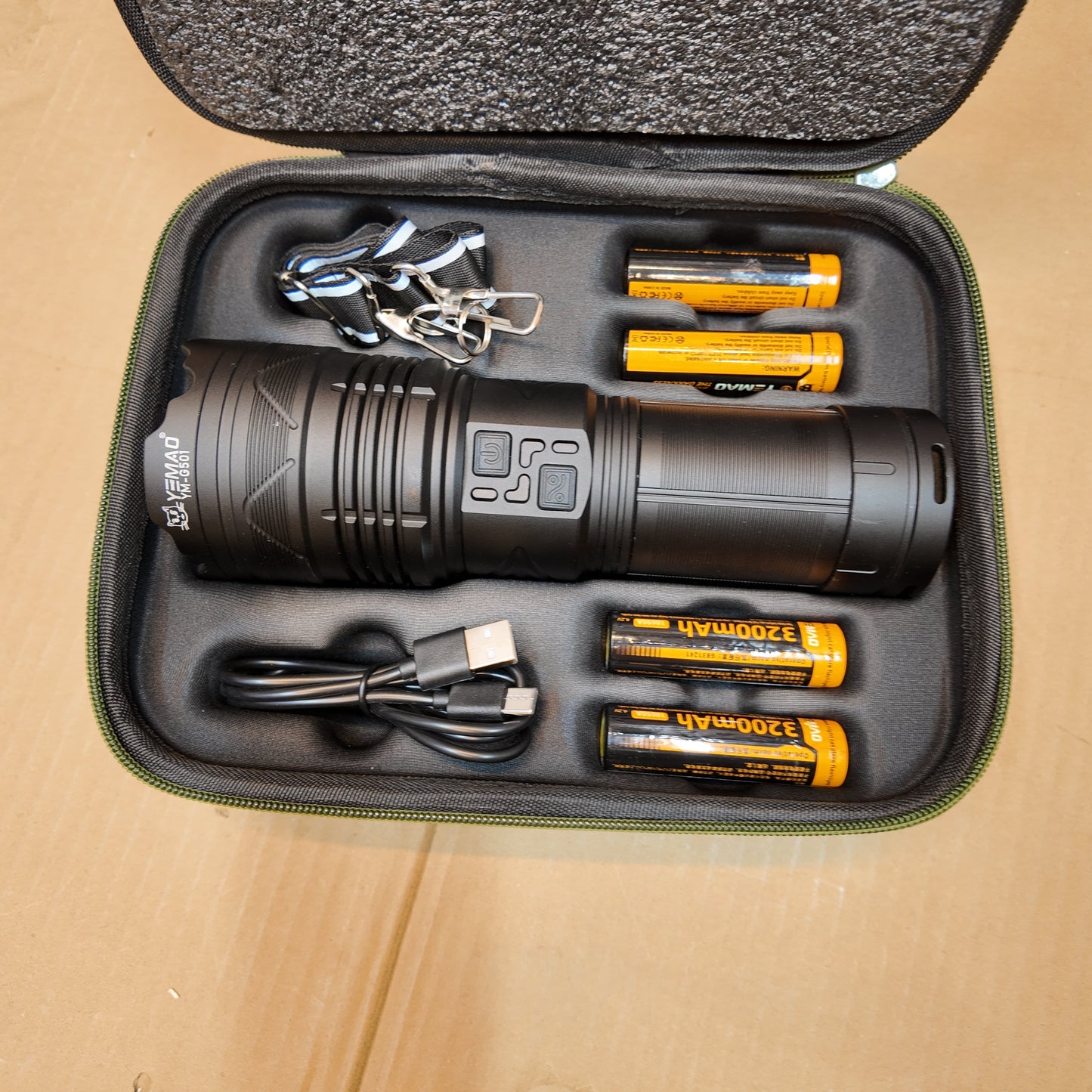 Lot Imported 1KM Range High Beem Flashlight YM-G501