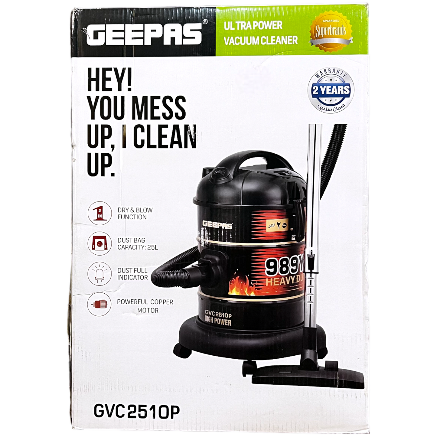 Geepas Ultra Power Vacuum Cleaner GVC2510P