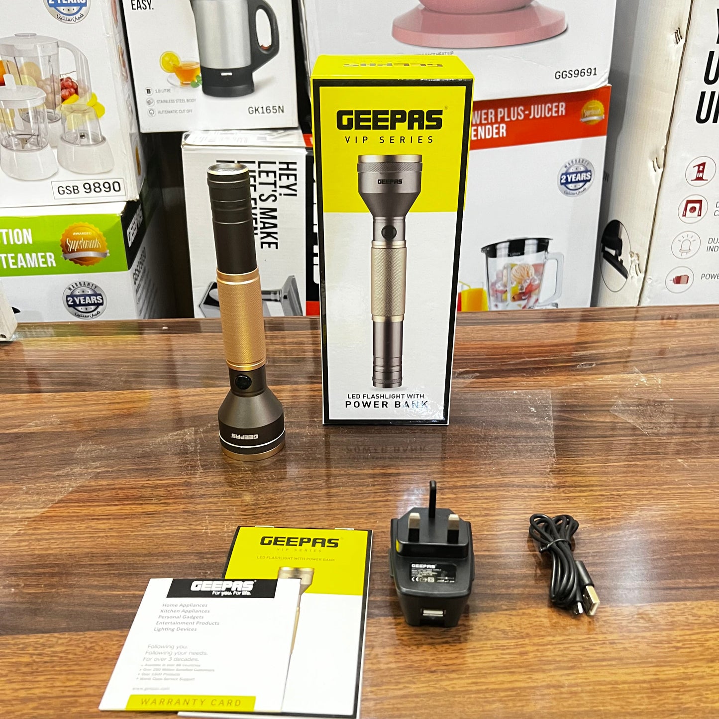 Geepas VIP Series Flashlight with Power Bank GFL4666