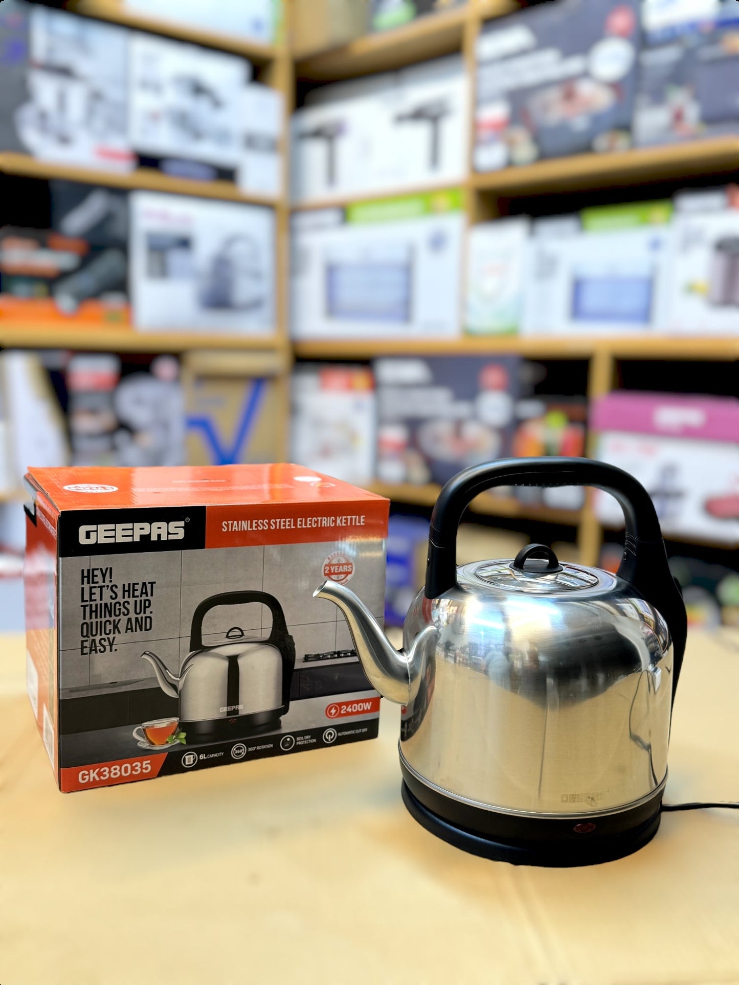 Geepas 6L Stainless Steel Electric Kettle GK38035