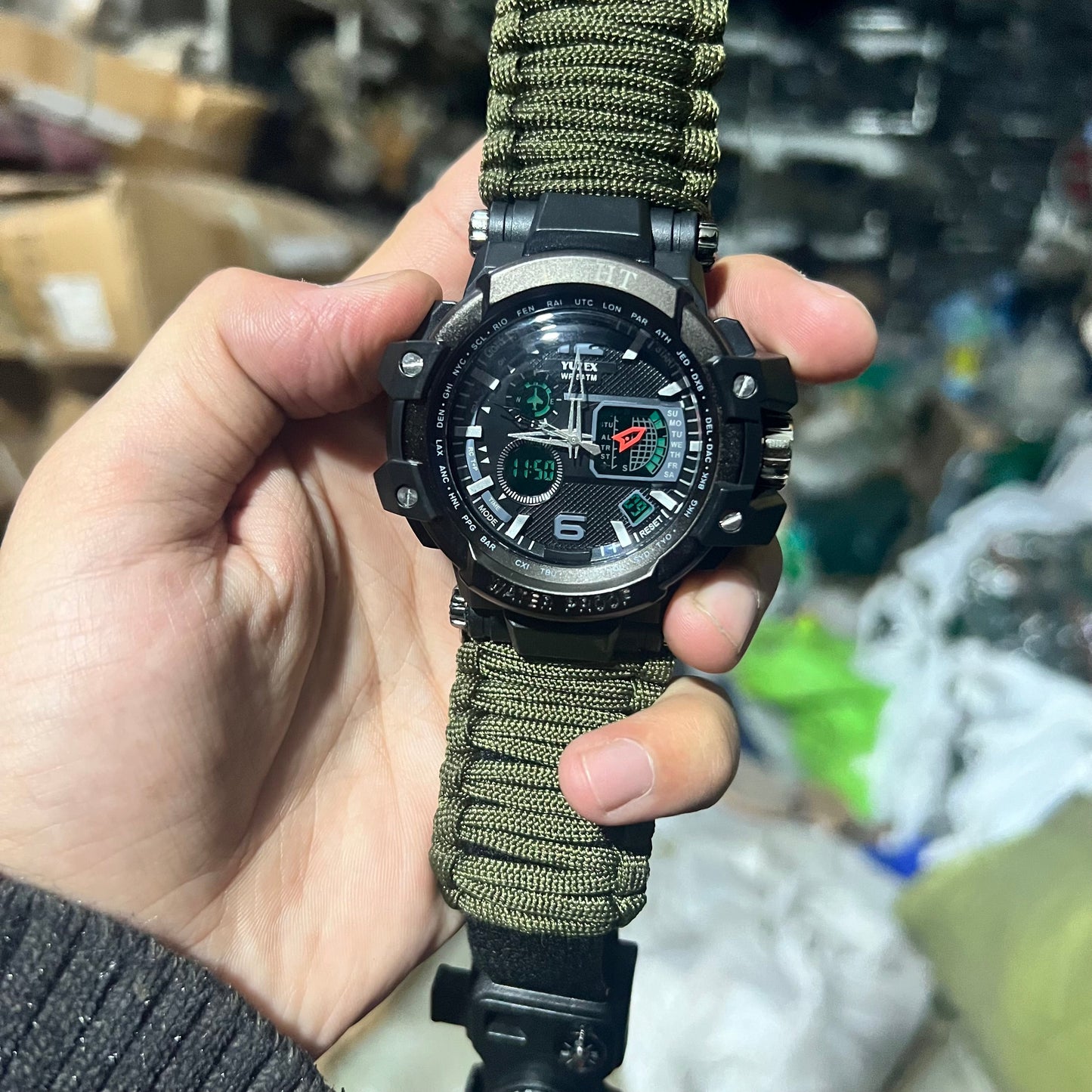 Multifunctional 6 in 1 Tactical Paracord Watch