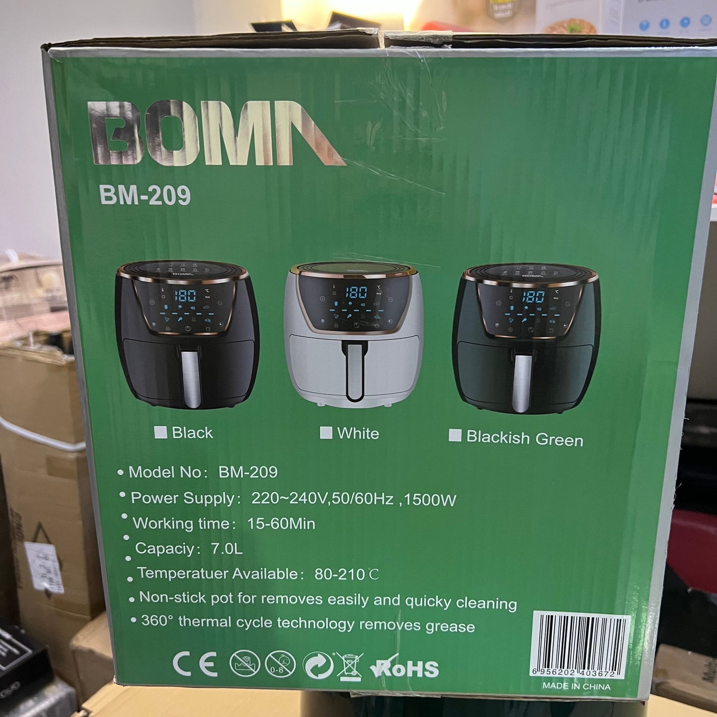 German Lot Imported BOMA 7L Air Fryer