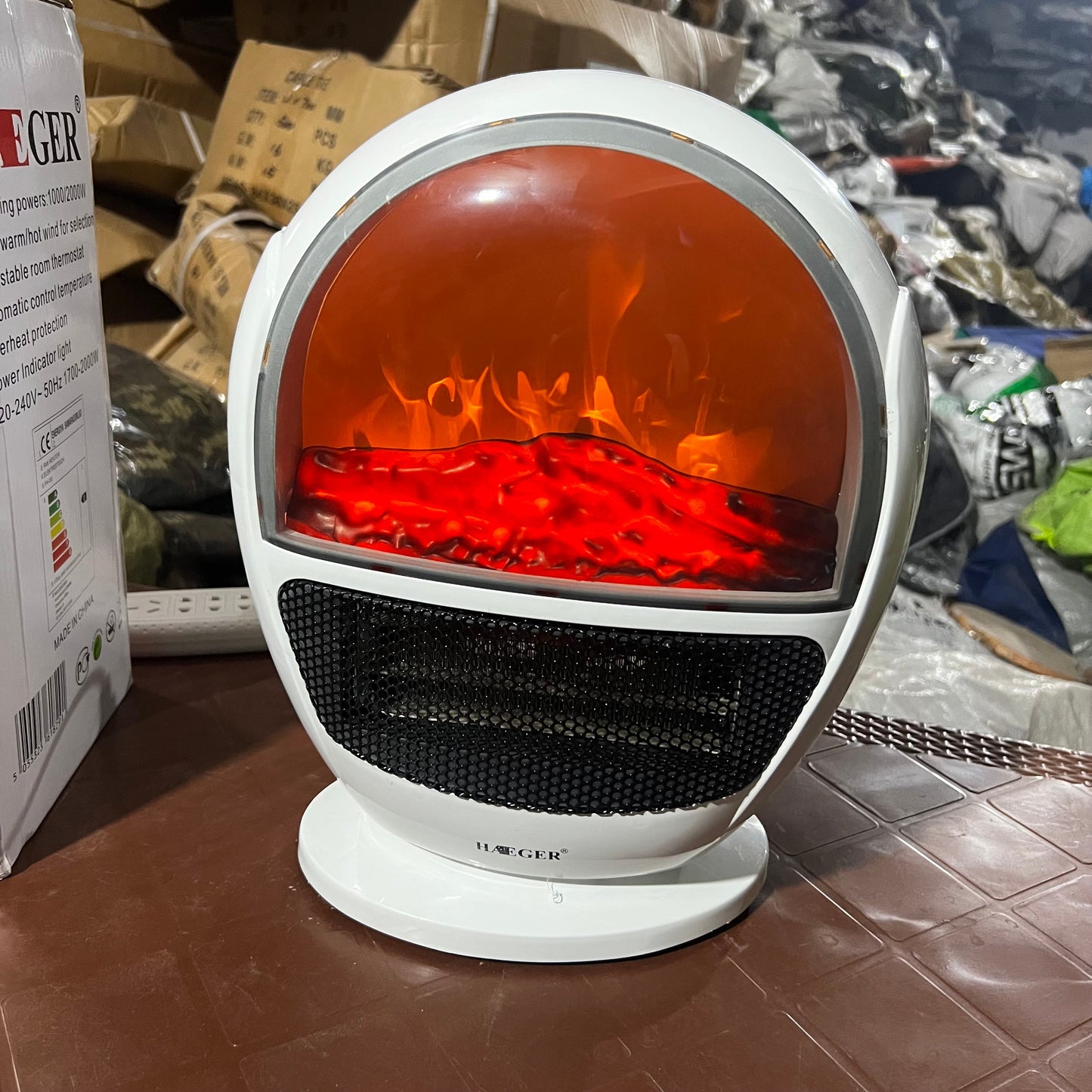 3D Simulation Flame Electric Fan Heater - High Quality China Lot Import