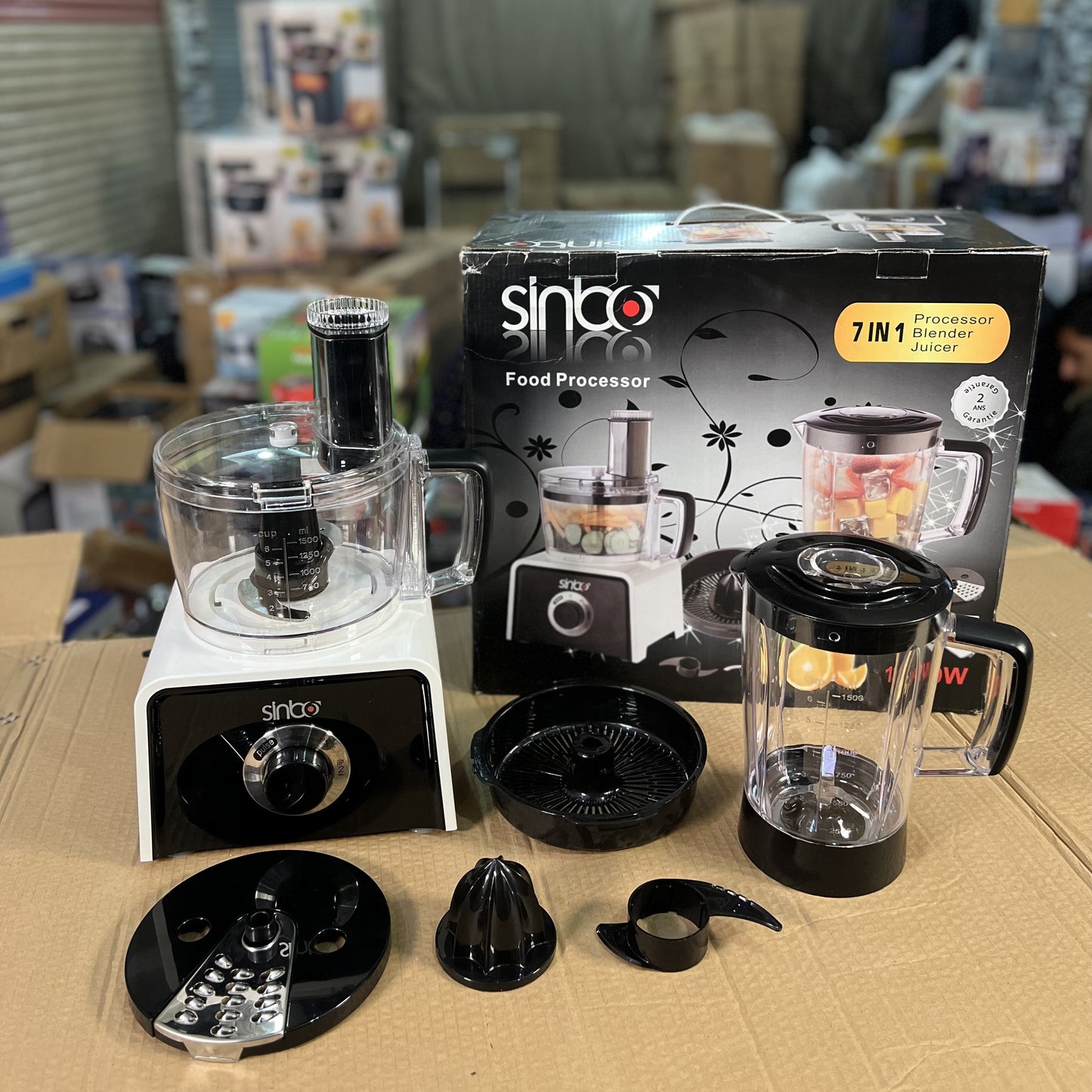 Lot Imported Sinbo 7-in-1 Food Precessor, Blender & Juicer