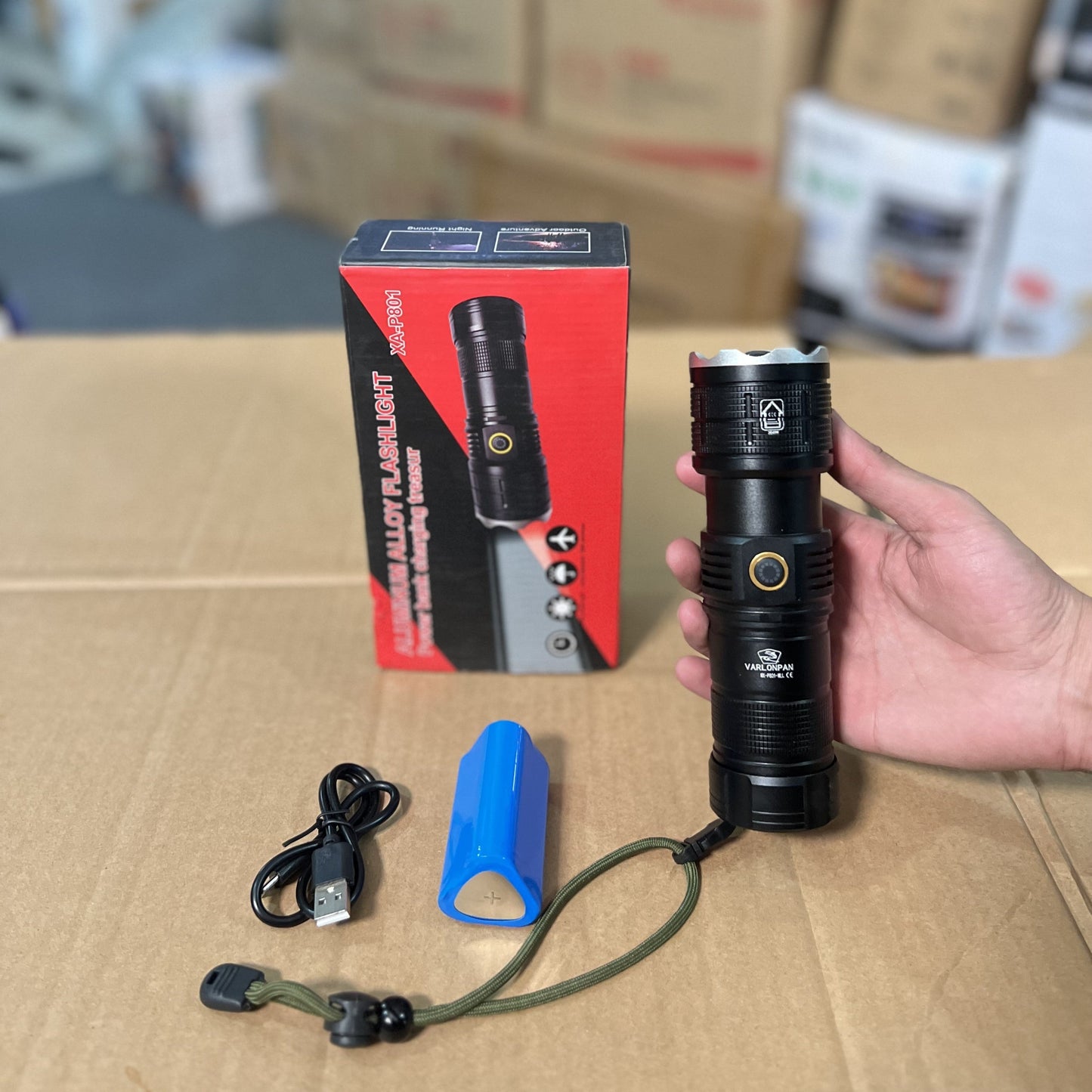 Lot Imported 1Km Powerful Flashlight P801