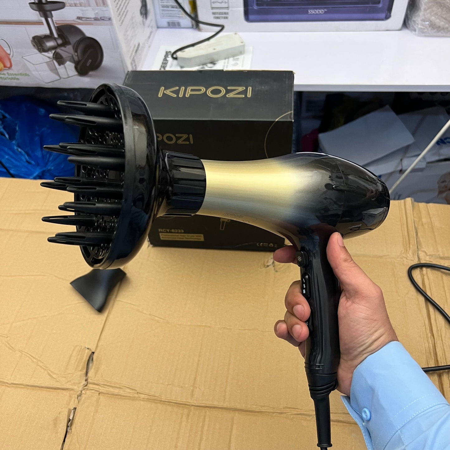 German Lot Imported 2-in-1 Hair Dryer