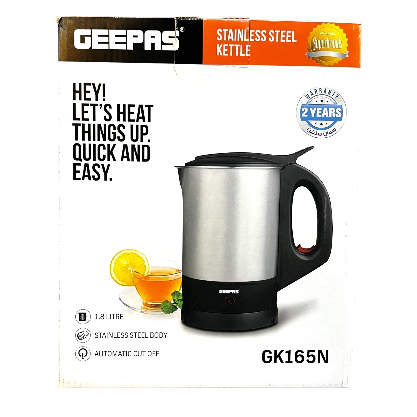 Geepas Stainless steel kettle GK165N