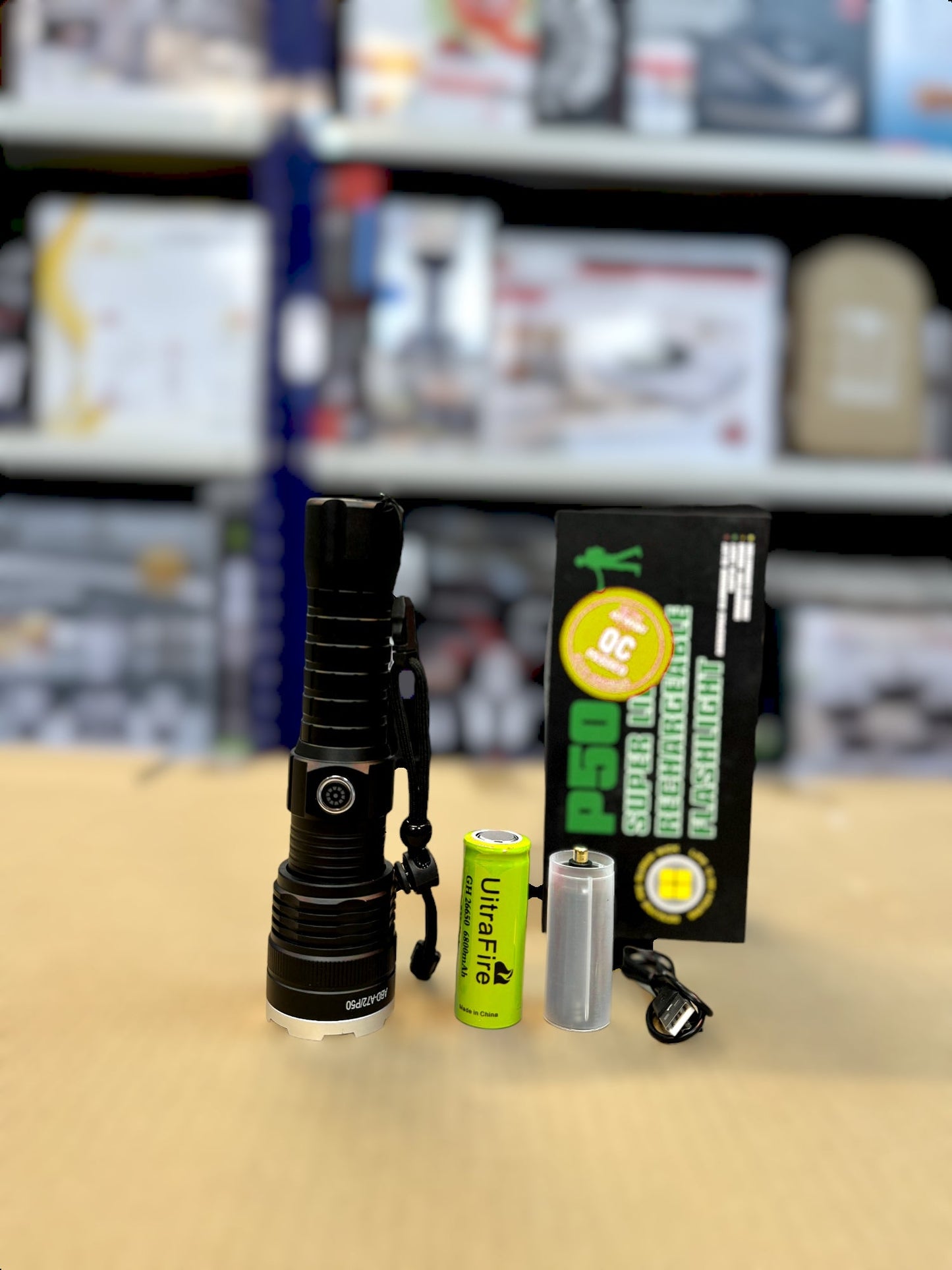 Lot Imported P50 Rechargeable Flashlight