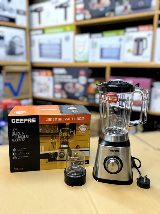 Geepas 2-in-1 Stainless Steel Blender GSB5446N