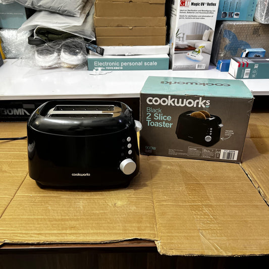 UK Lot Imported Cookworks 2 Slice Toaster