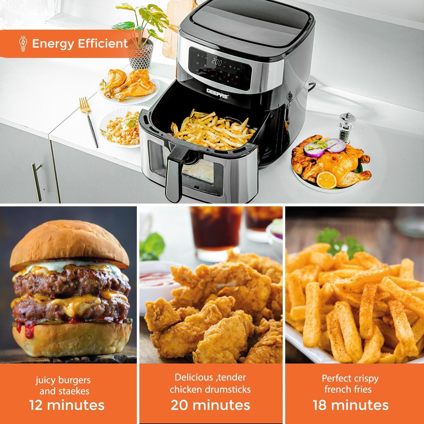 Geepas 9.2L Digital Air fryer GAF37524UK